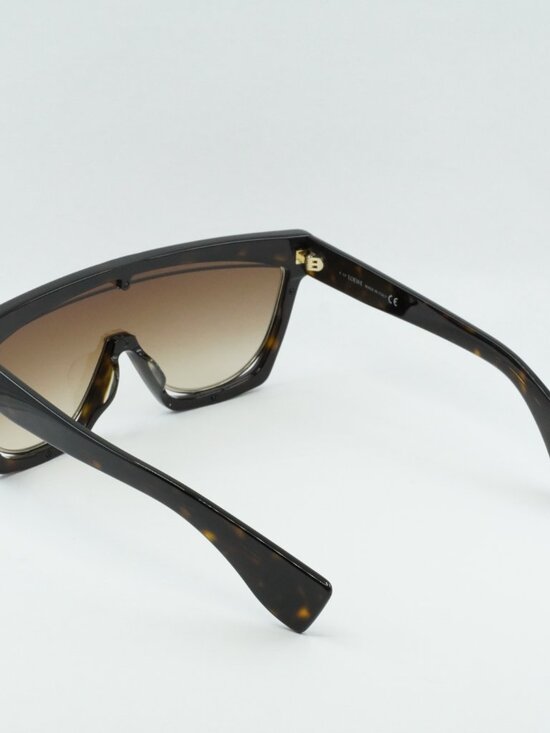 Loewe LW40012F 52F Shield Sunglasses – Dark Havana \\Gradient Brown main image 9